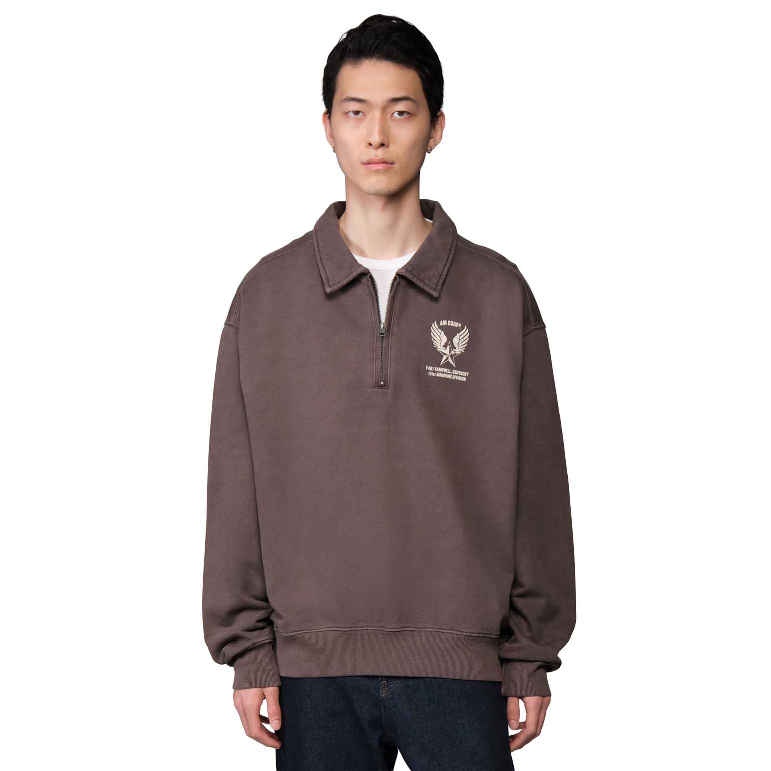 Alpha Industries Essential 1/4 Zip Relaxed Fit Sweatshirt (Aircorp)