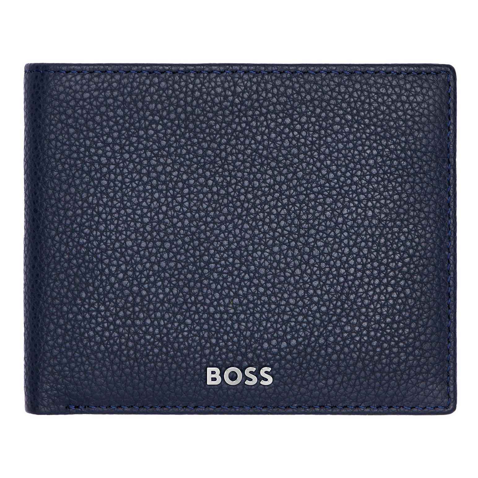 Hugo Boss Leather Wallet Classic Grained Navy