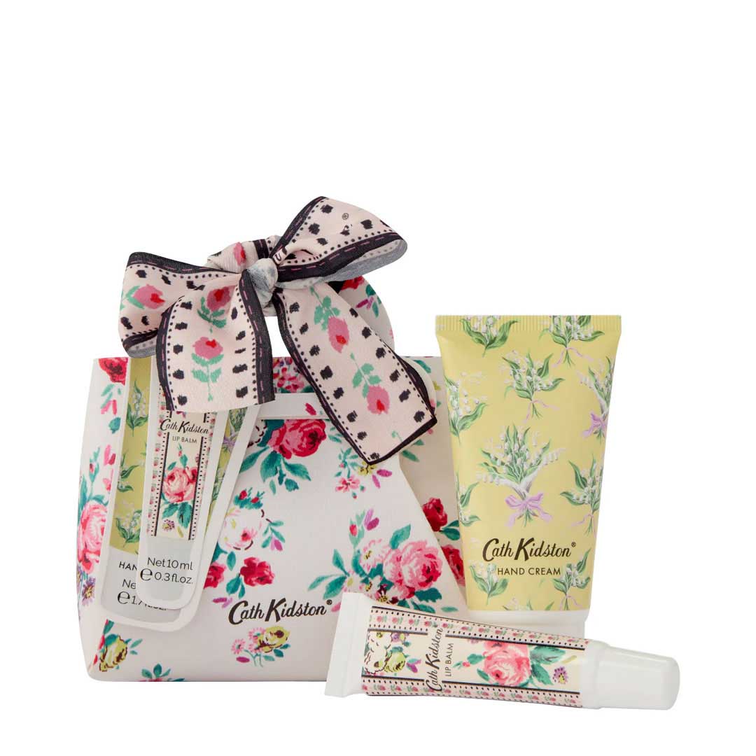 Cath Kidston Wild Flowers Mini Hand & Lip Bag Gift Set