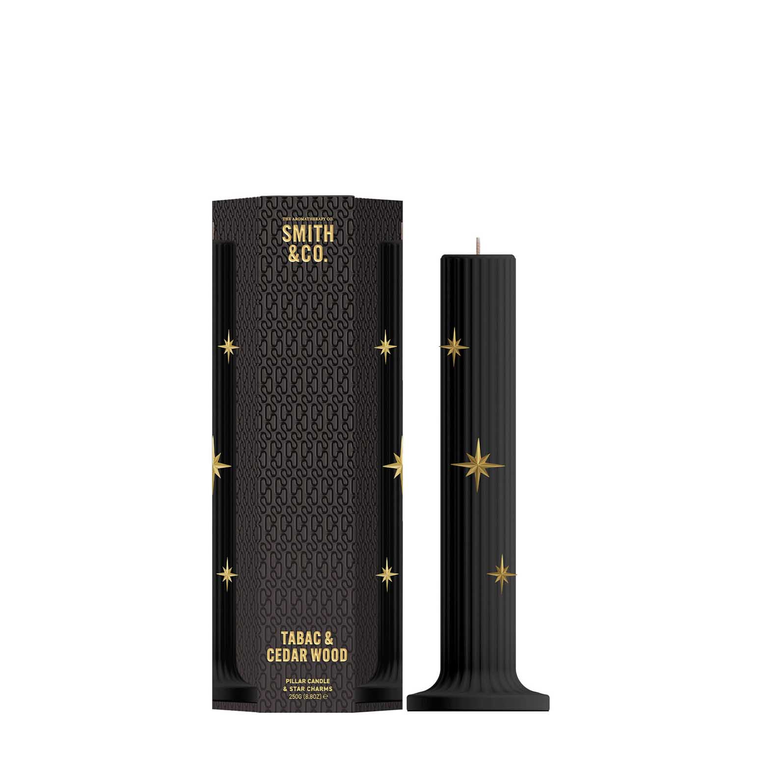 Smith & Co. Tabac & Cedarwood Festive Pillar Candle 250g