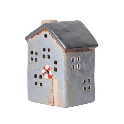 French Country Saint Malo Tea Light House with Buoy Small