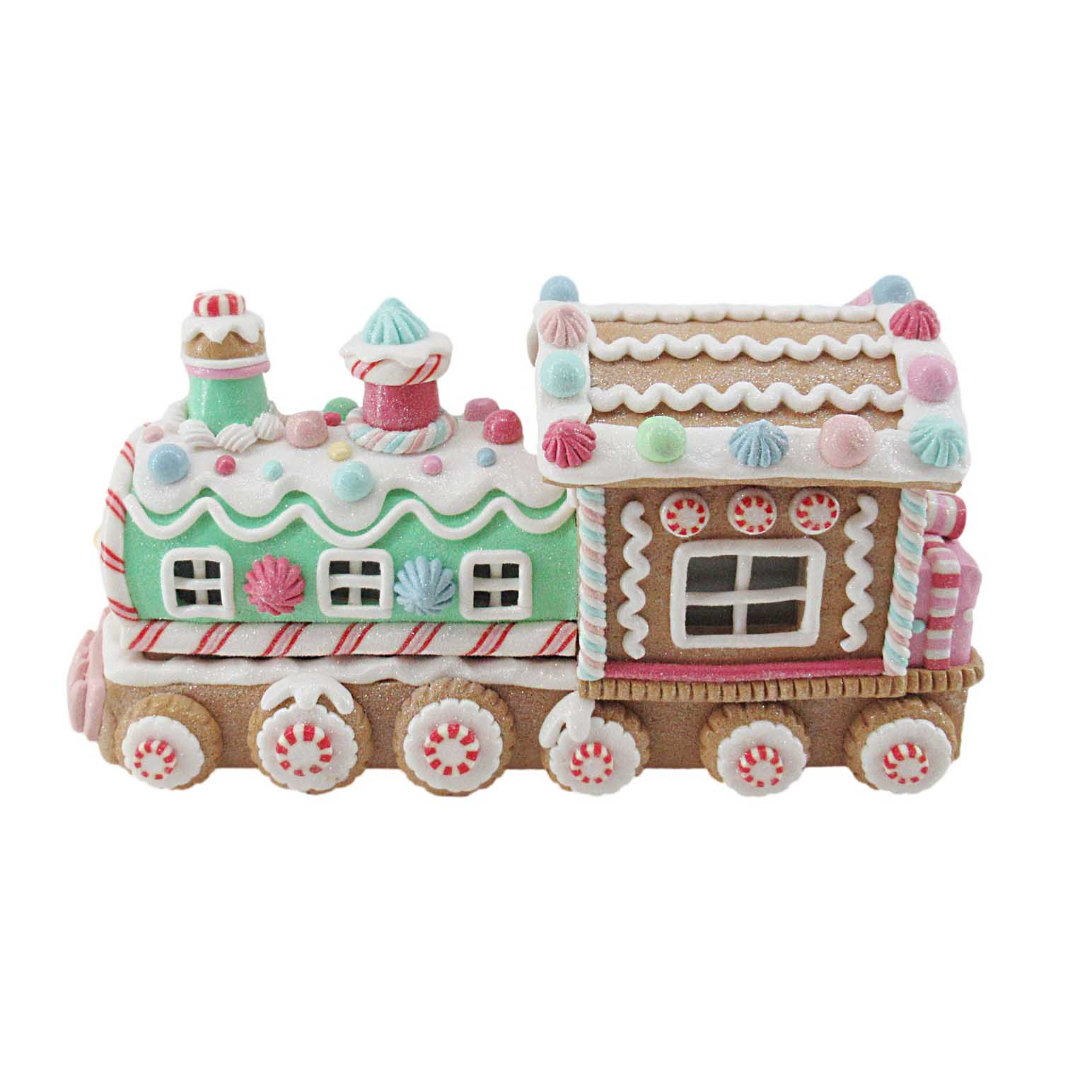 Gingerbread Train 12 x 4.5 x 6 Inch