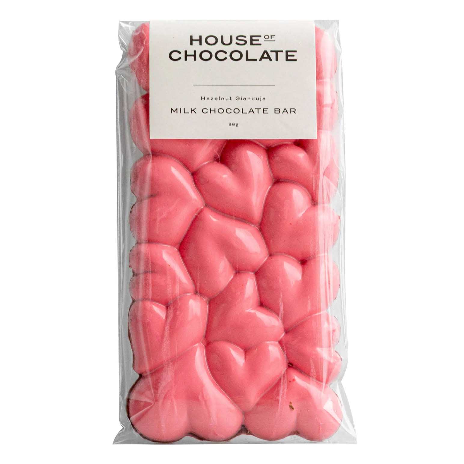 House of Chocolate Gianduja Hazelnut Milk Chocolate Heart Bar