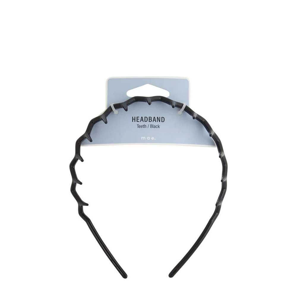 Mae Headband Teeth Satin Black