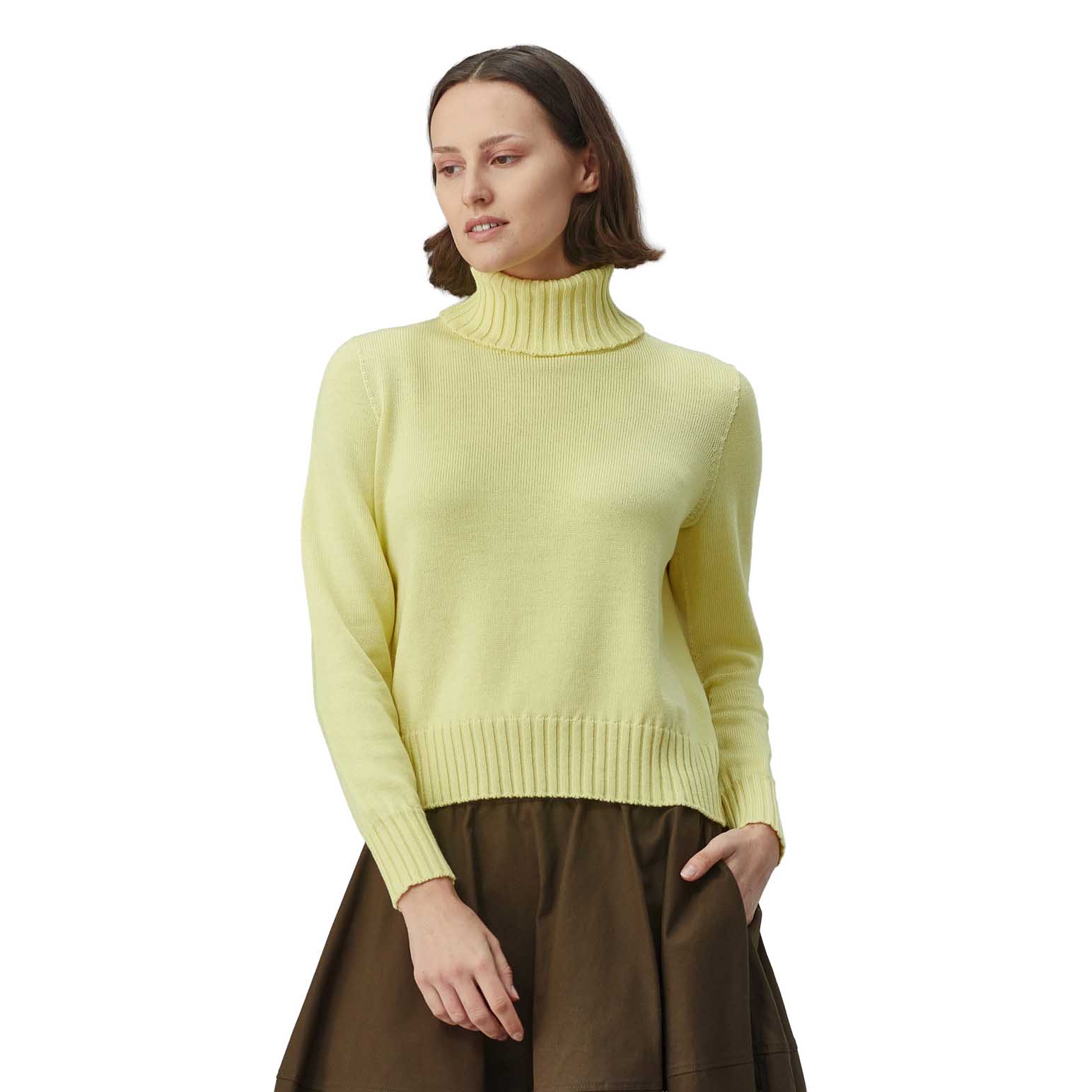Standard Issue Merino Crop Funnel Neck Jumper