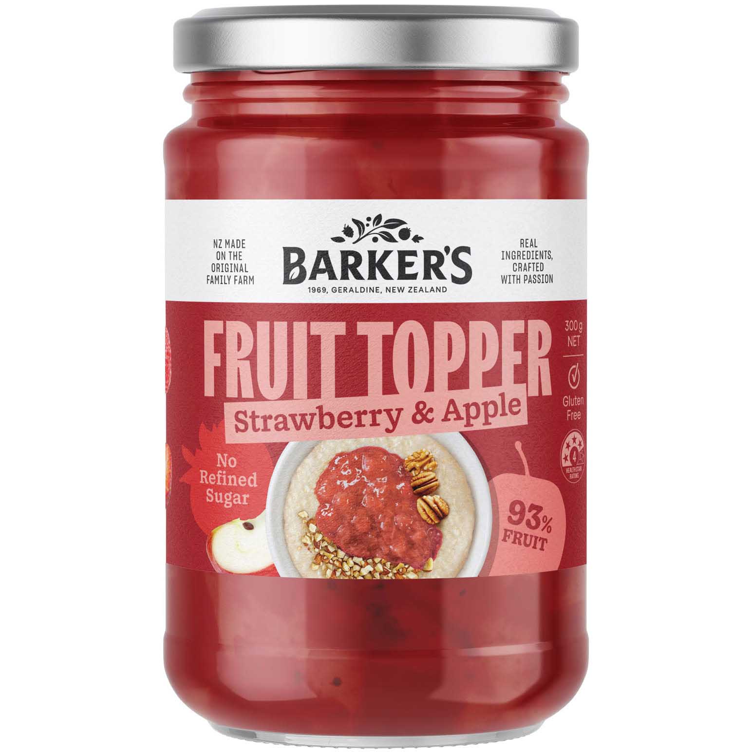 Barker's Strawberry & Apple Fruit Topper 300g