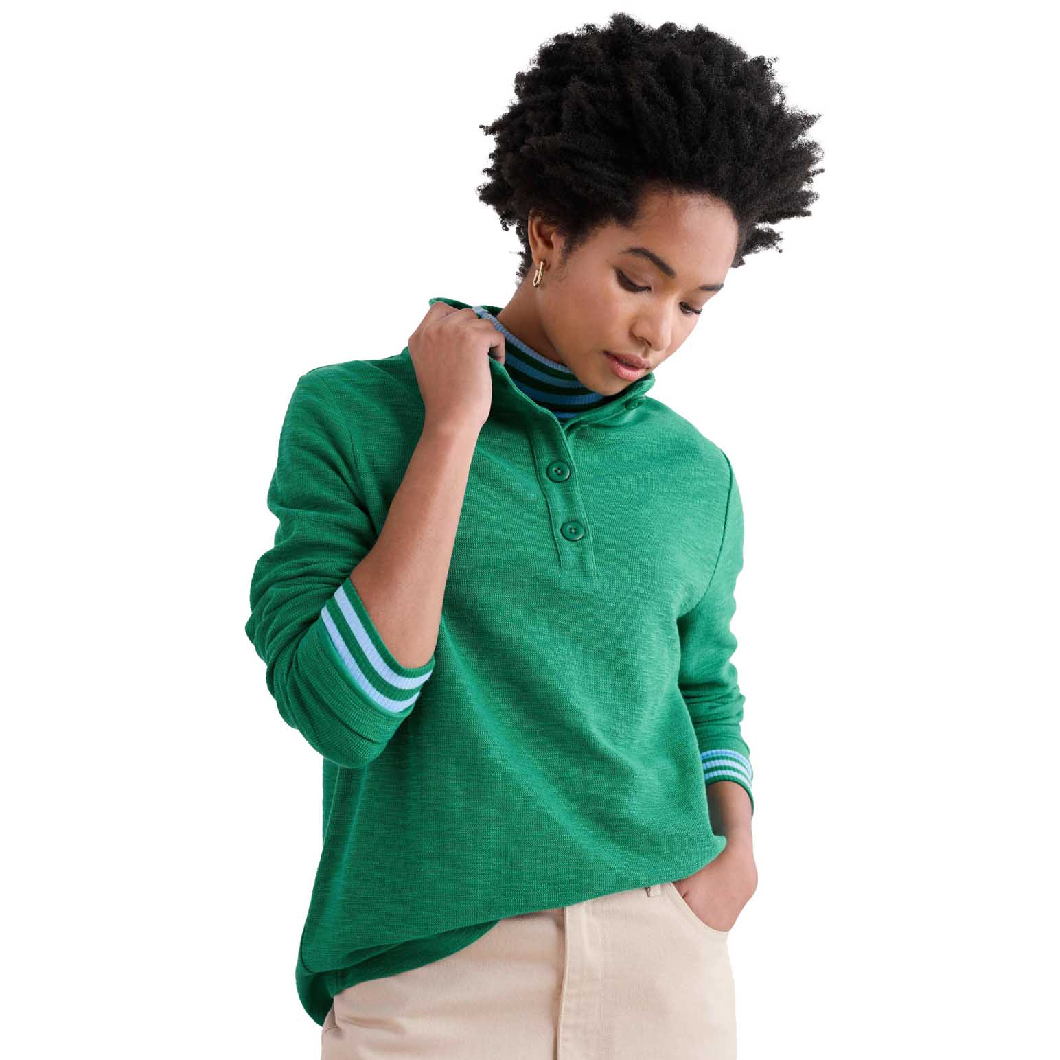 Seasalt Cornwall Last Boat Sweatshirt Glade