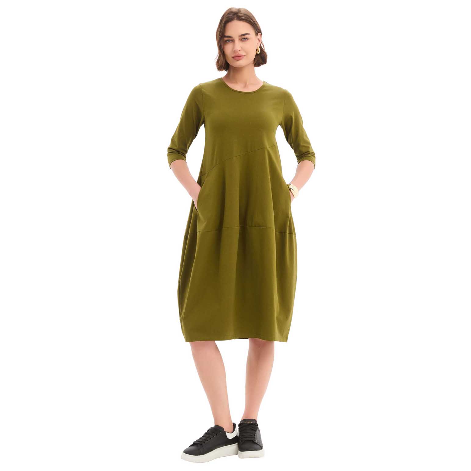 TIRELLI Diagonal Seam Winter Dress