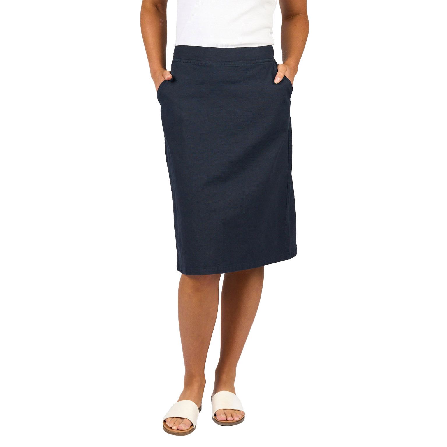 Vassalli Flat Front Pull On Skirt