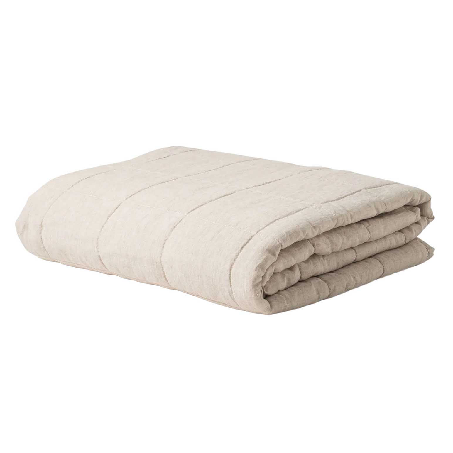 Citt&agrave; Chambray Linen Quilt Oatmeal K 200x220cm