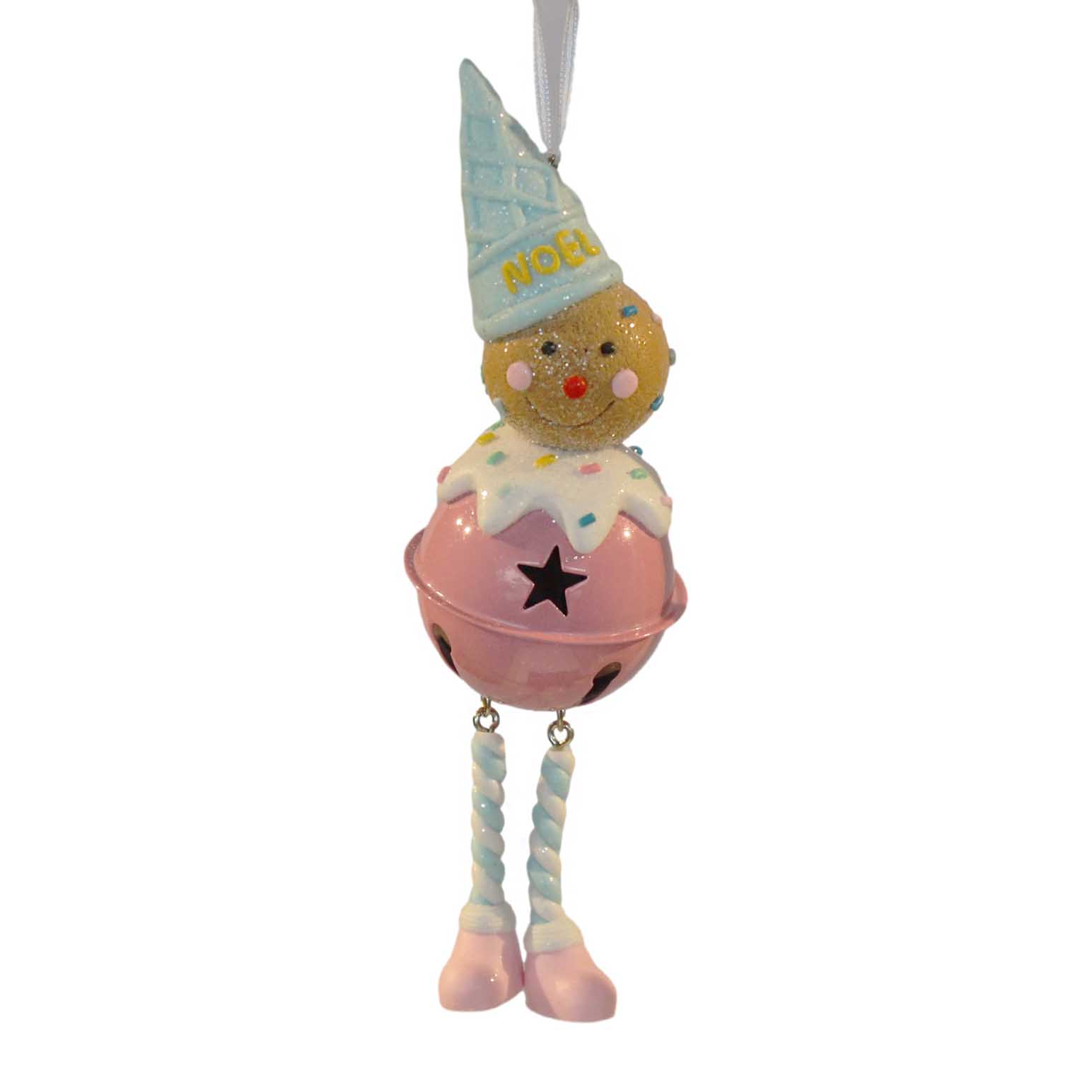 C/Dough Gingerbread Pixie On Pink Bell