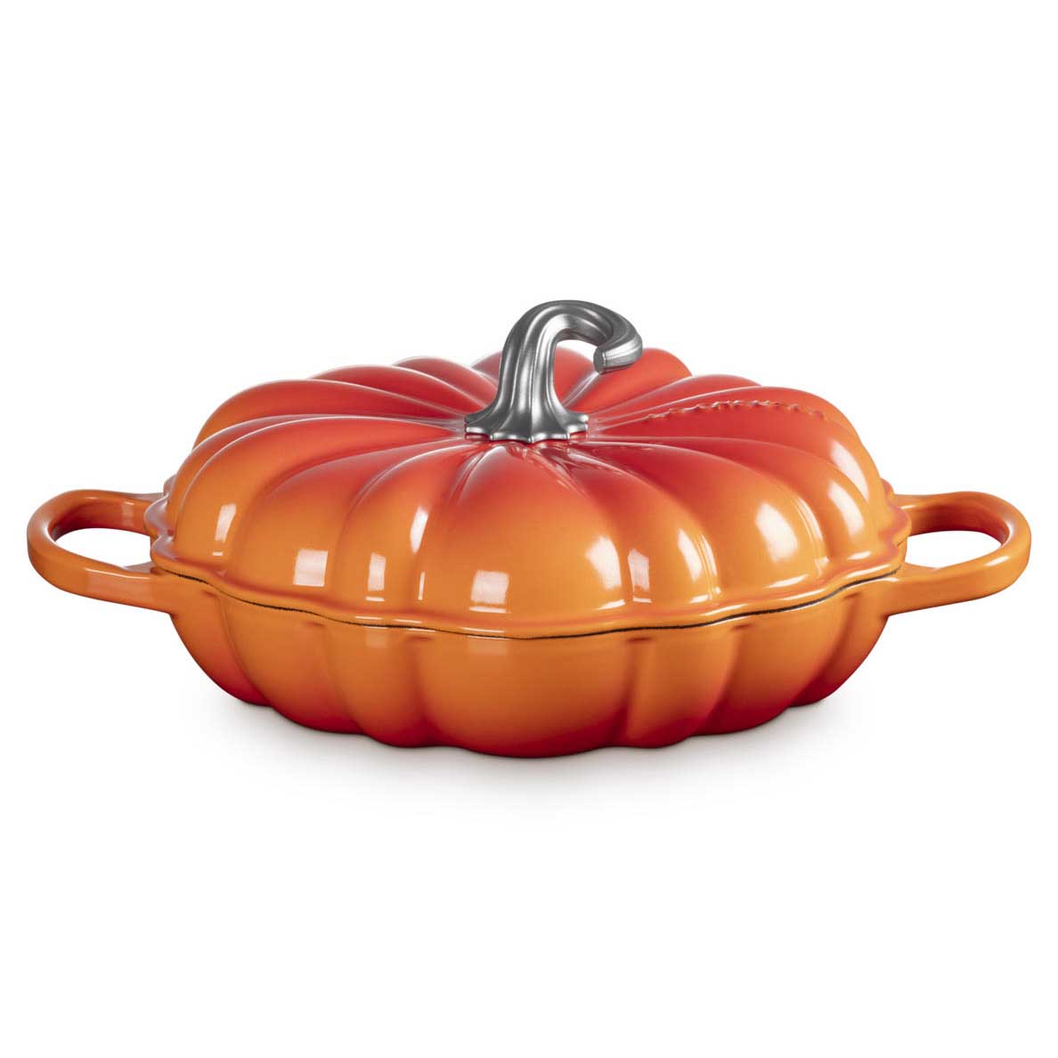 Le Creuset Signature Pumpkin Shallow Casserole 28cm Volcanic