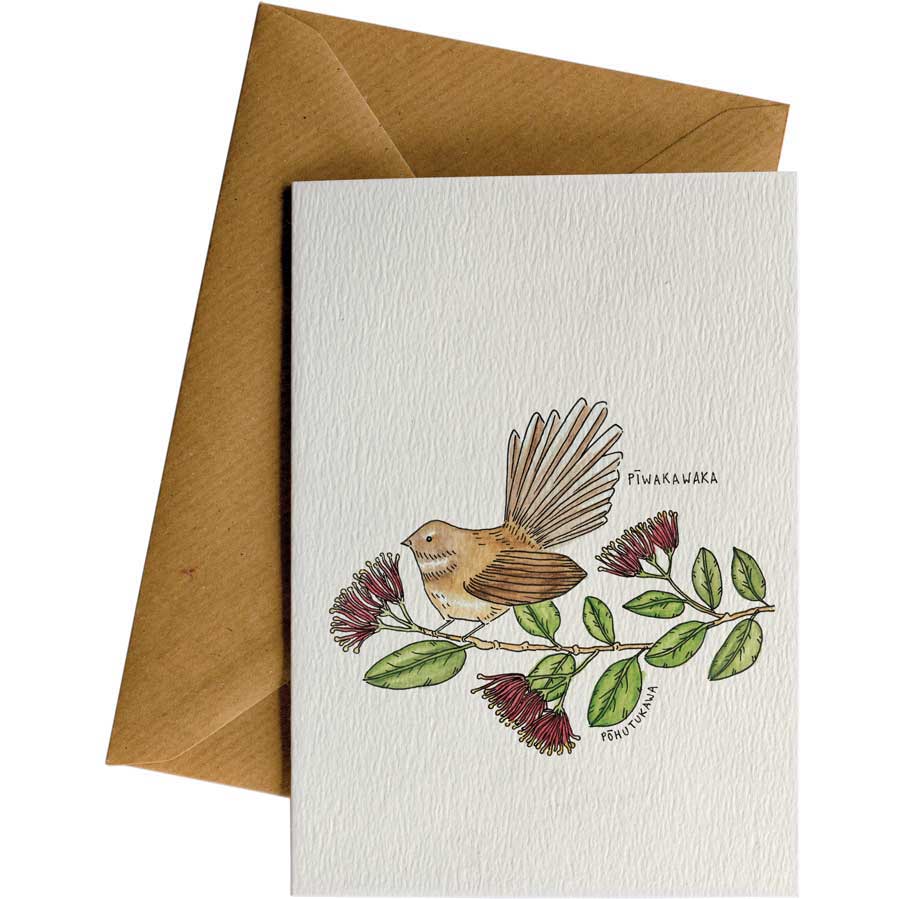 Little Difference Piwakawaka Pohutukawa Card