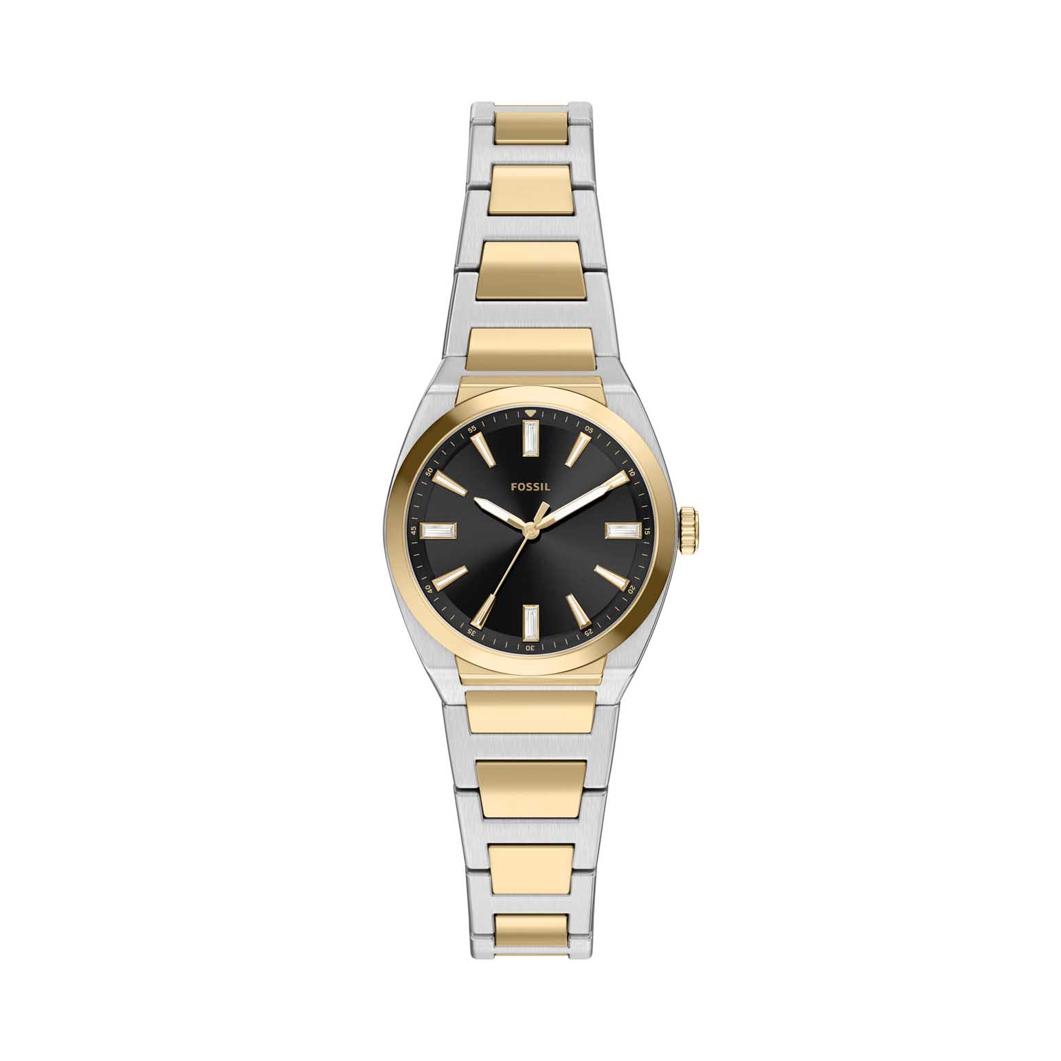 Fossil Everett 27mm Three-Hand Two-Tone Stainless Steel Watch