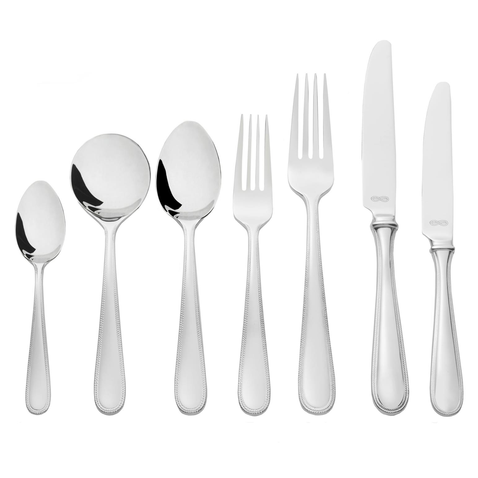 Vera Wang カトラリーセット Vera Wang by Wedgwood Grosgrain Striped & Dotted Bone China