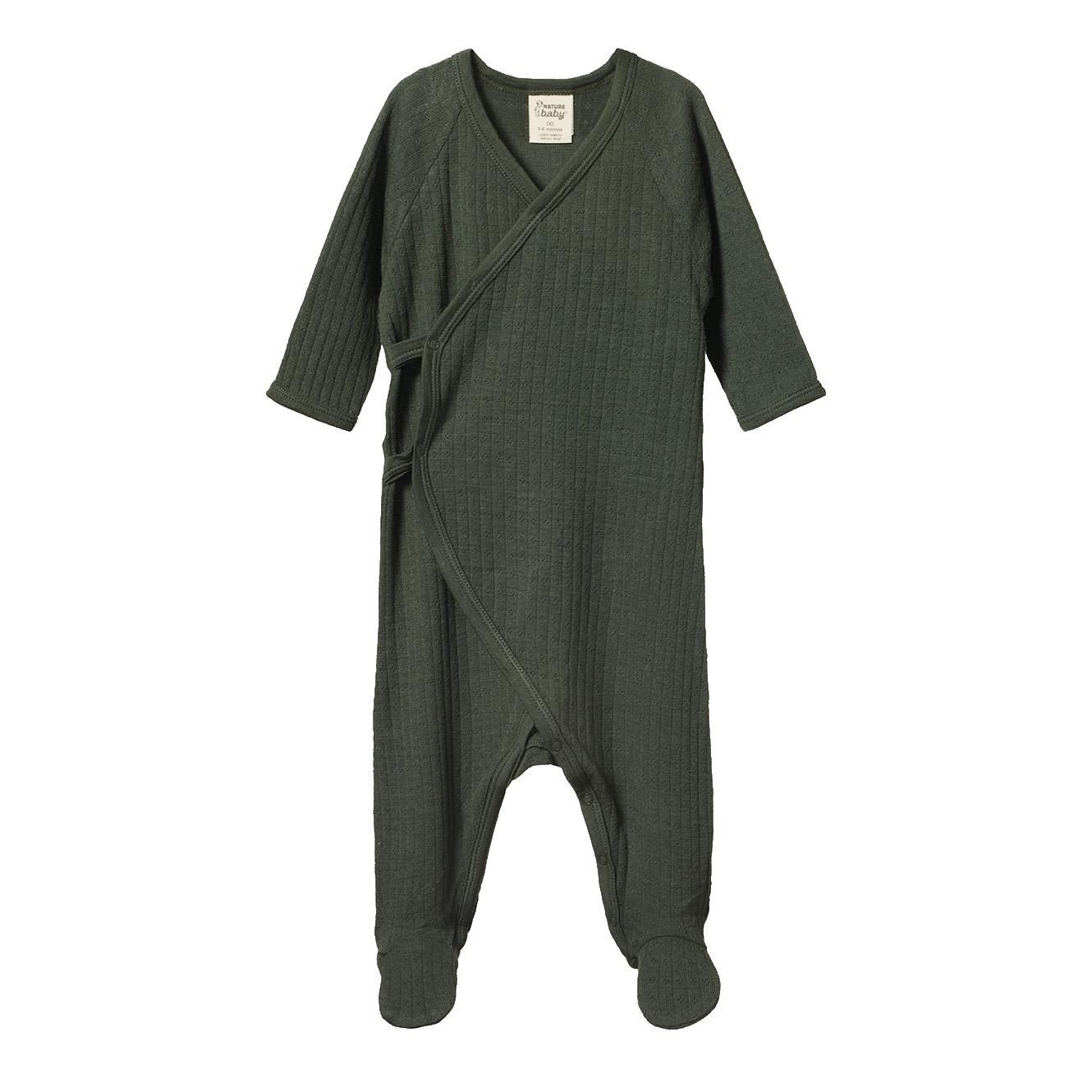 Nature Baby Merino Essentials Kimono Stretch & Grow Pointelle