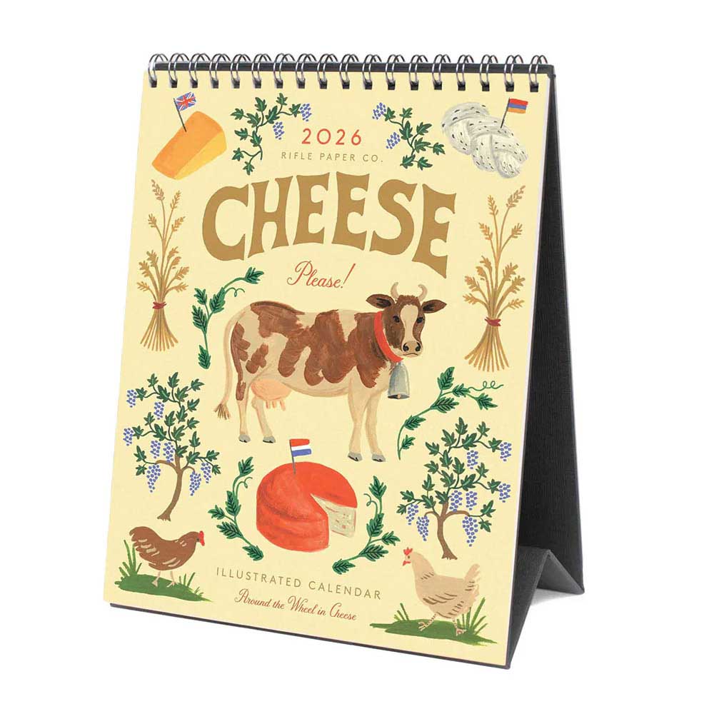 Rifle Paper Co. Cheese Desk Calendar 2026
