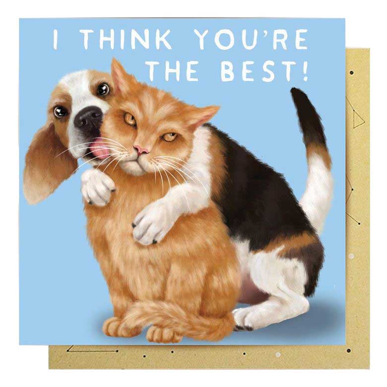 La La Land Cat Dog Card