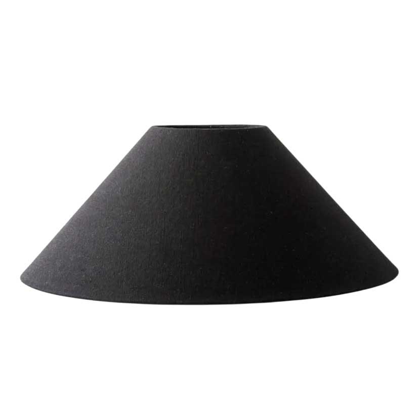 French Country Coolie Linen Shade Black 50cm