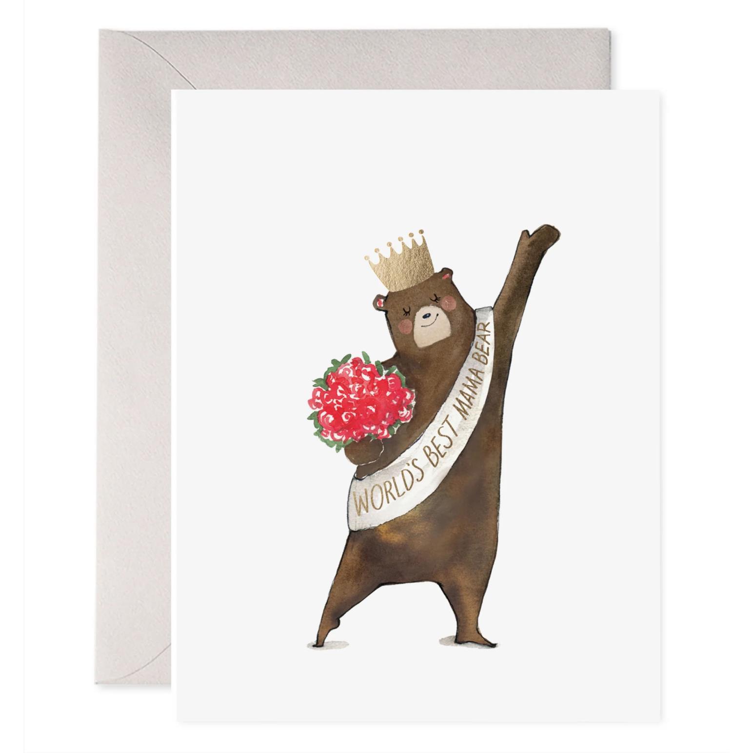 E Frances Mama Bear Foil Card