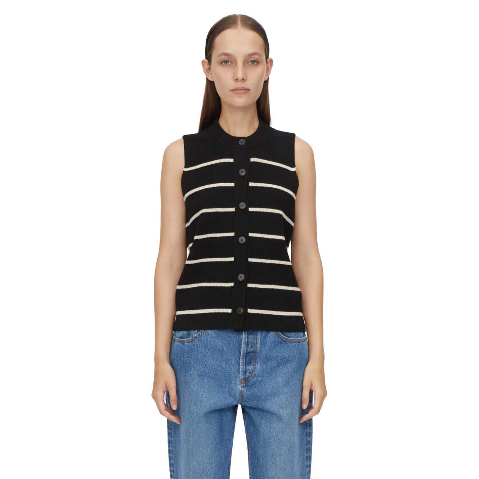 Camilla and Marc Gale Button Up Sleeveless Cardigan