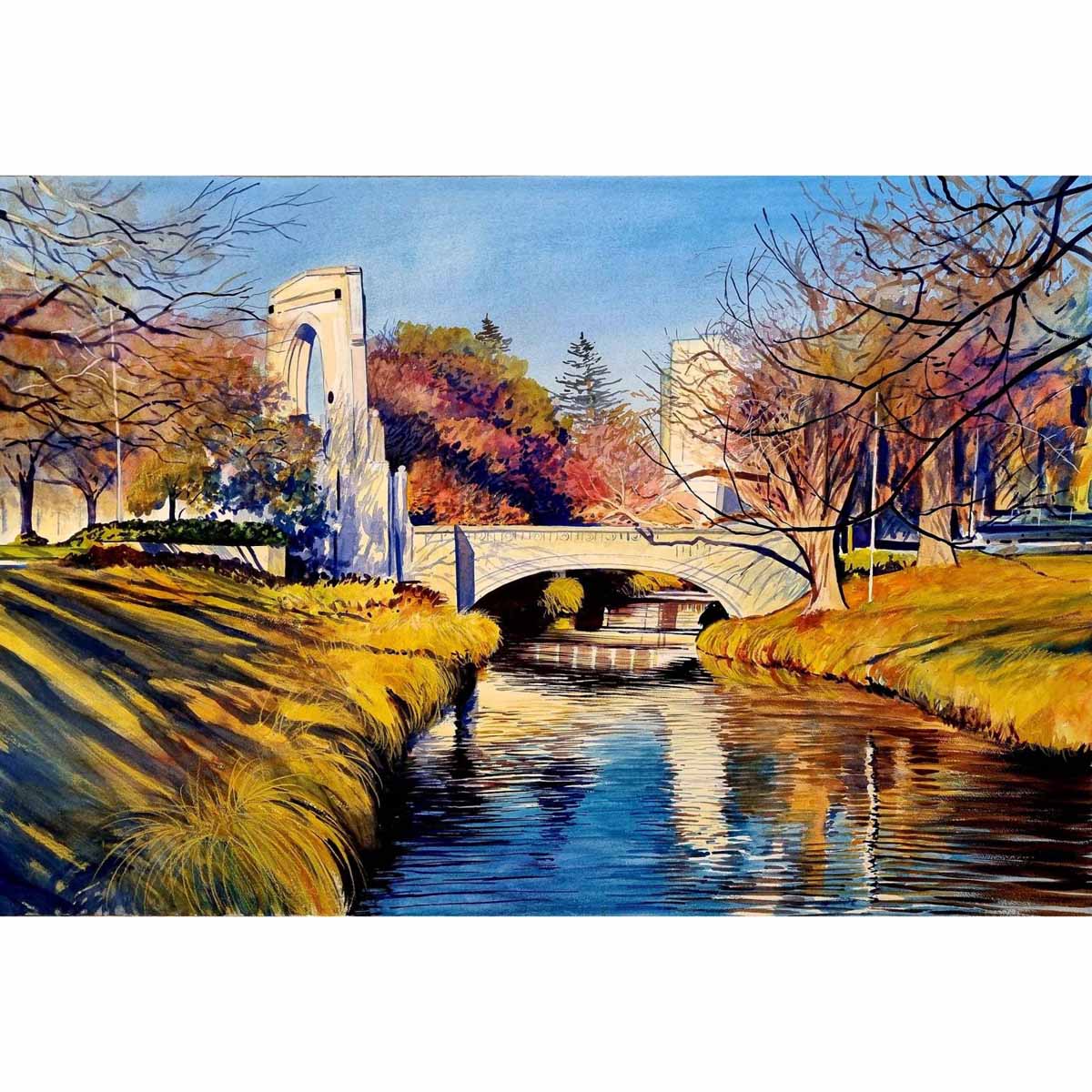 Kelvin McMillan Unframed Print Winter Light Bridge of Remembrance 300x200mm