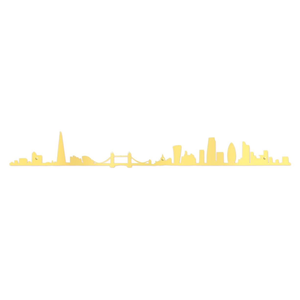 The Line Skyline of London 2 Gold Steel Silhouette 50cm