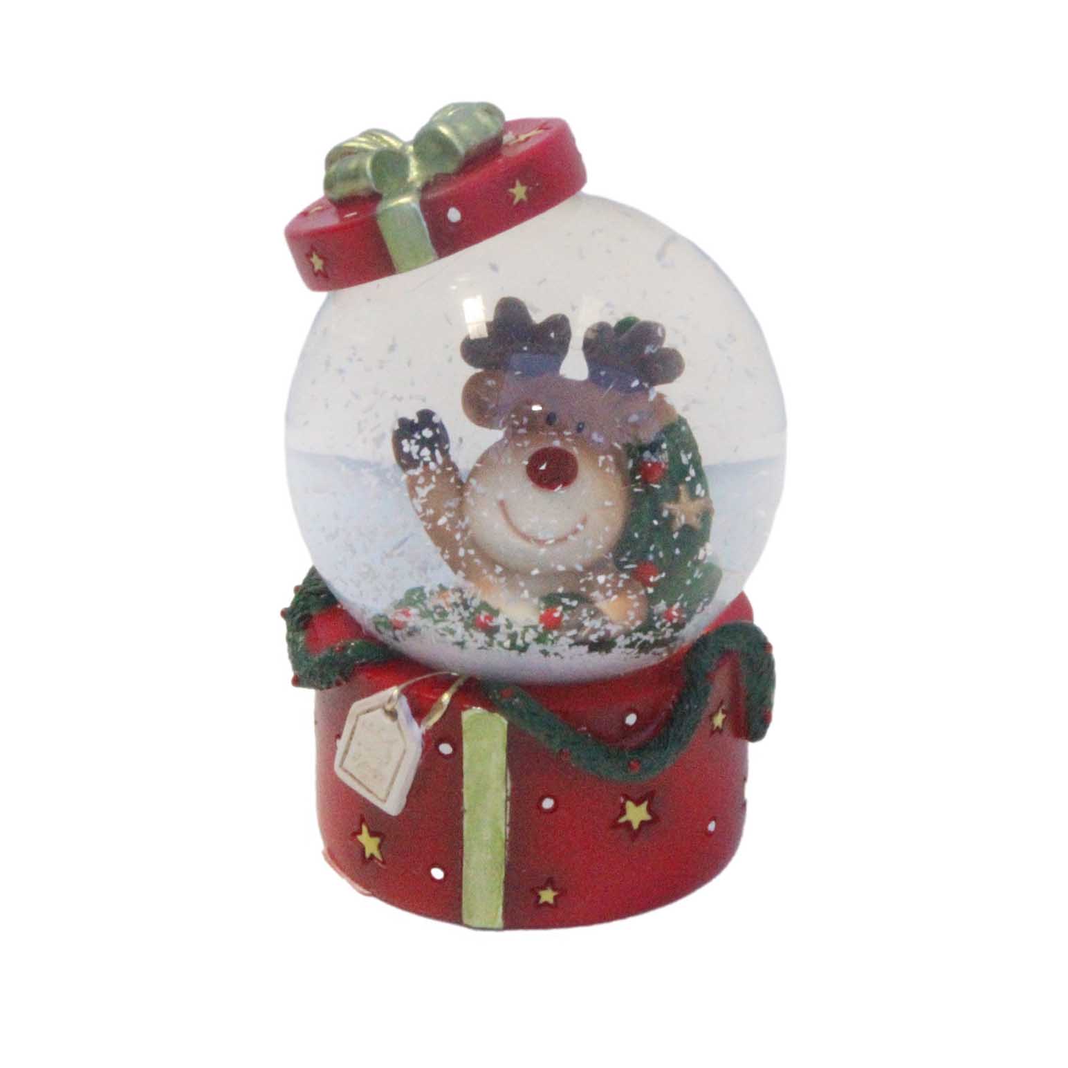 Waterball Reindeer Hiding In Box 4.5x4.5x7cm