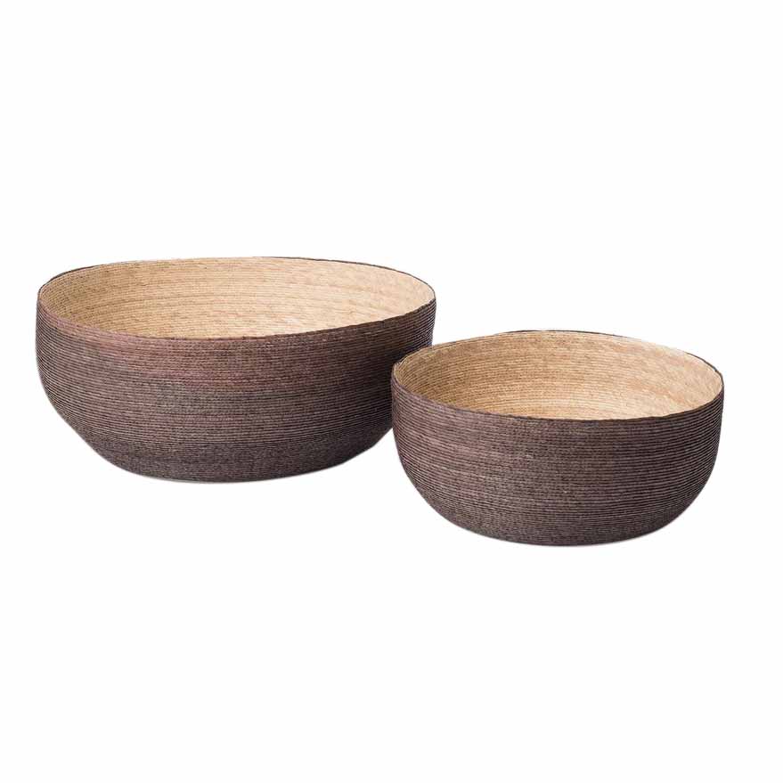Città Makaua Nido Basket S/2 Piedra/Natural 50cmdiax20cmh/35cmdia
