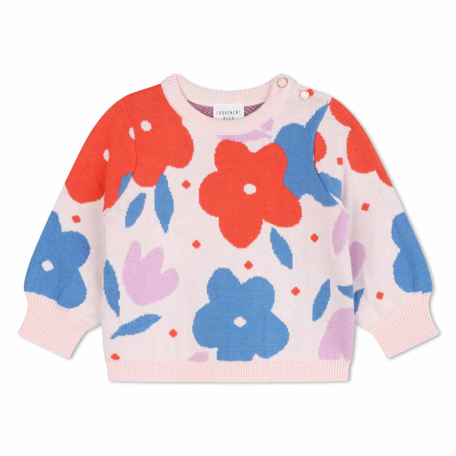 Carrement Beau Flower Pattern Sweater 6M - 18M