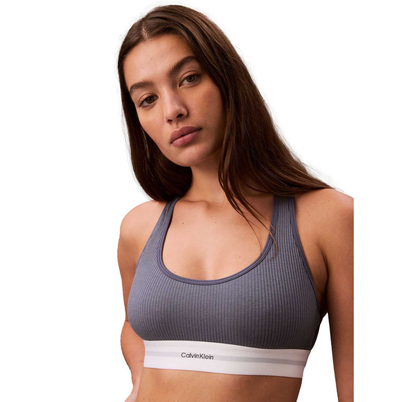 Calvin Klein Cotton Modal Stretch Rib Lightly Lined Bralette