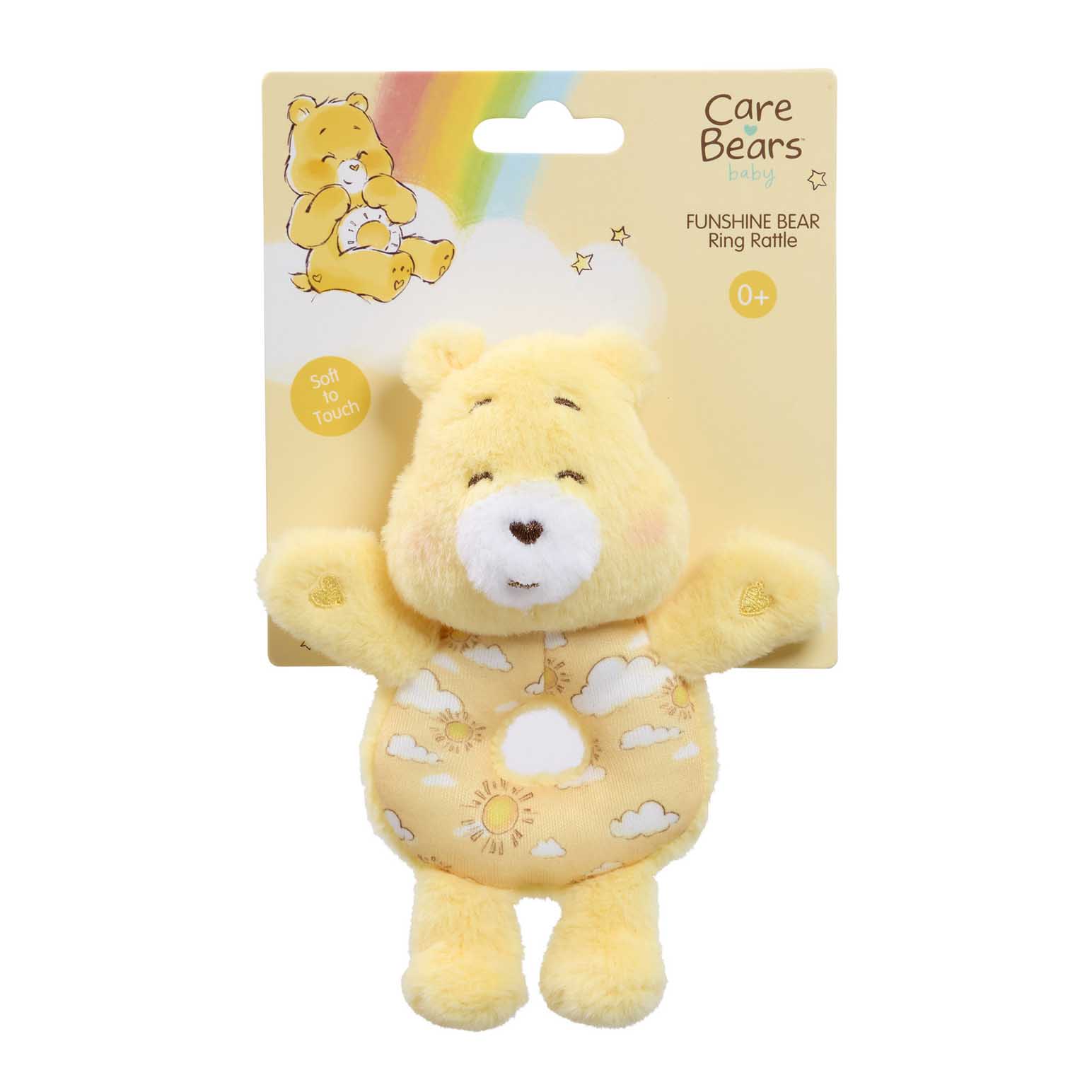 Care Bears Baby Ring Rattle - Funshine Bear
