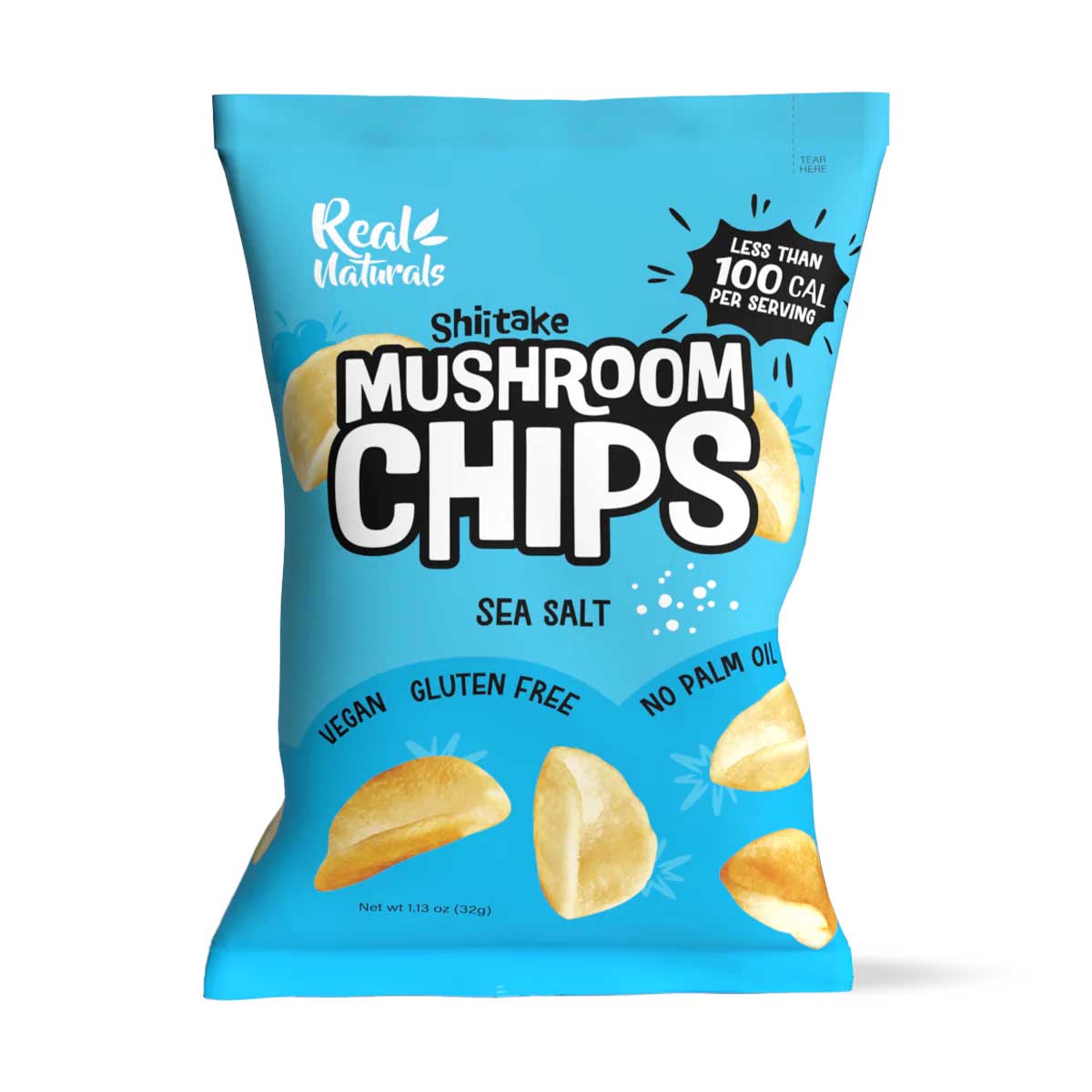 Real Naturals Shiitake Mushroom Chips Sea Salt 32g