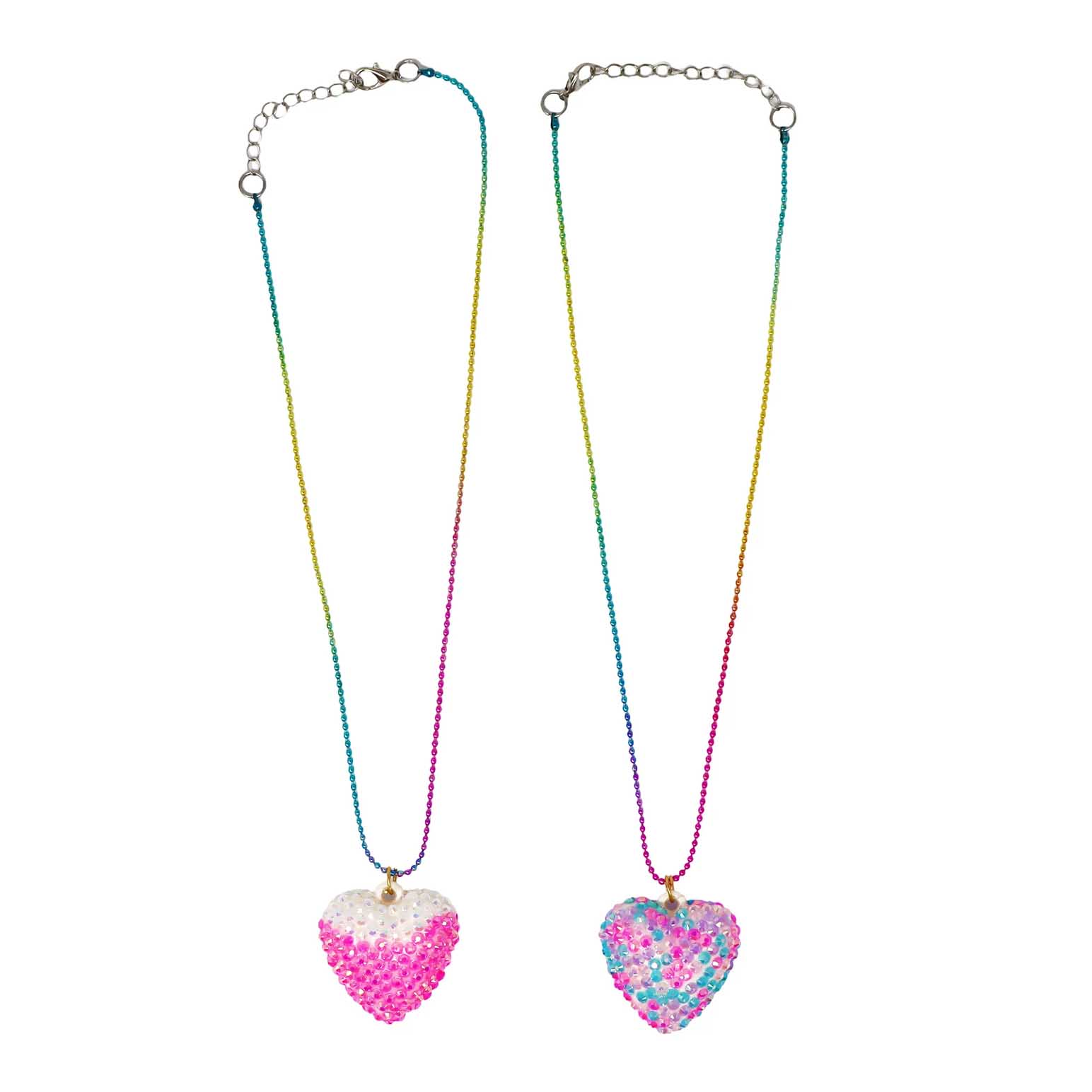 Pink Poppy Sparkly Pendant Necklace