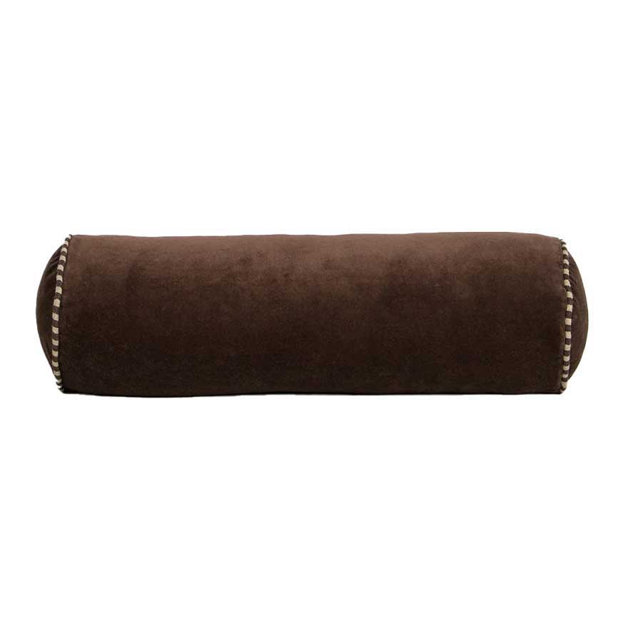 Baya Elliot Polyester Filled Bolster Cushion - Chocolate 50cmx15cm