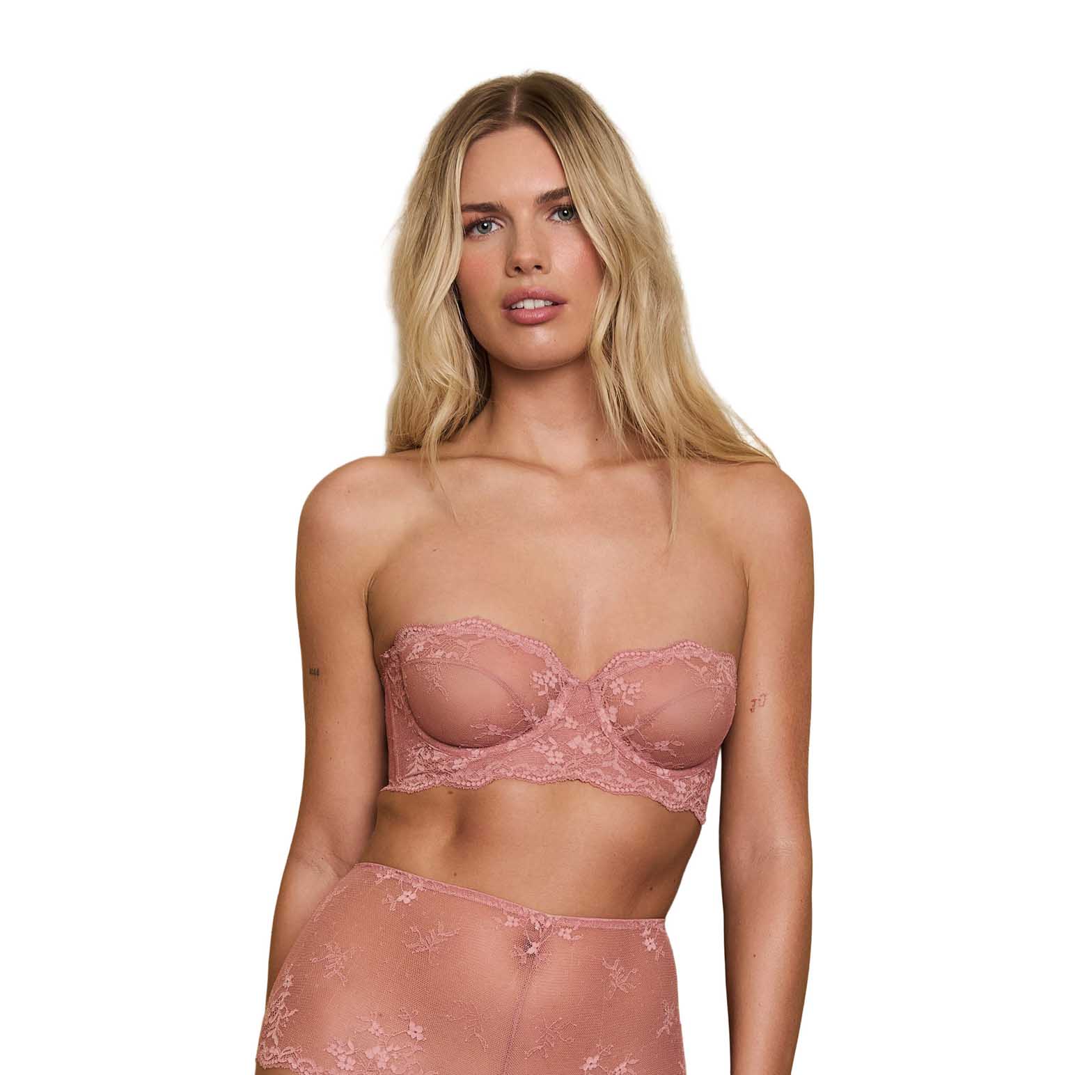 Dora Larsen Astra Floral Lace Strapless Bra