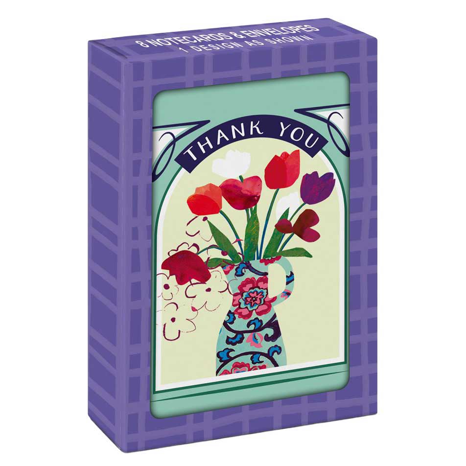 Image Gallery Thank You Floral Vase Amalfi Notecard Set
