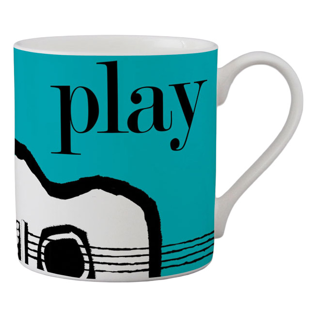 repeat repeat Graphic Guitar Mug Blue
