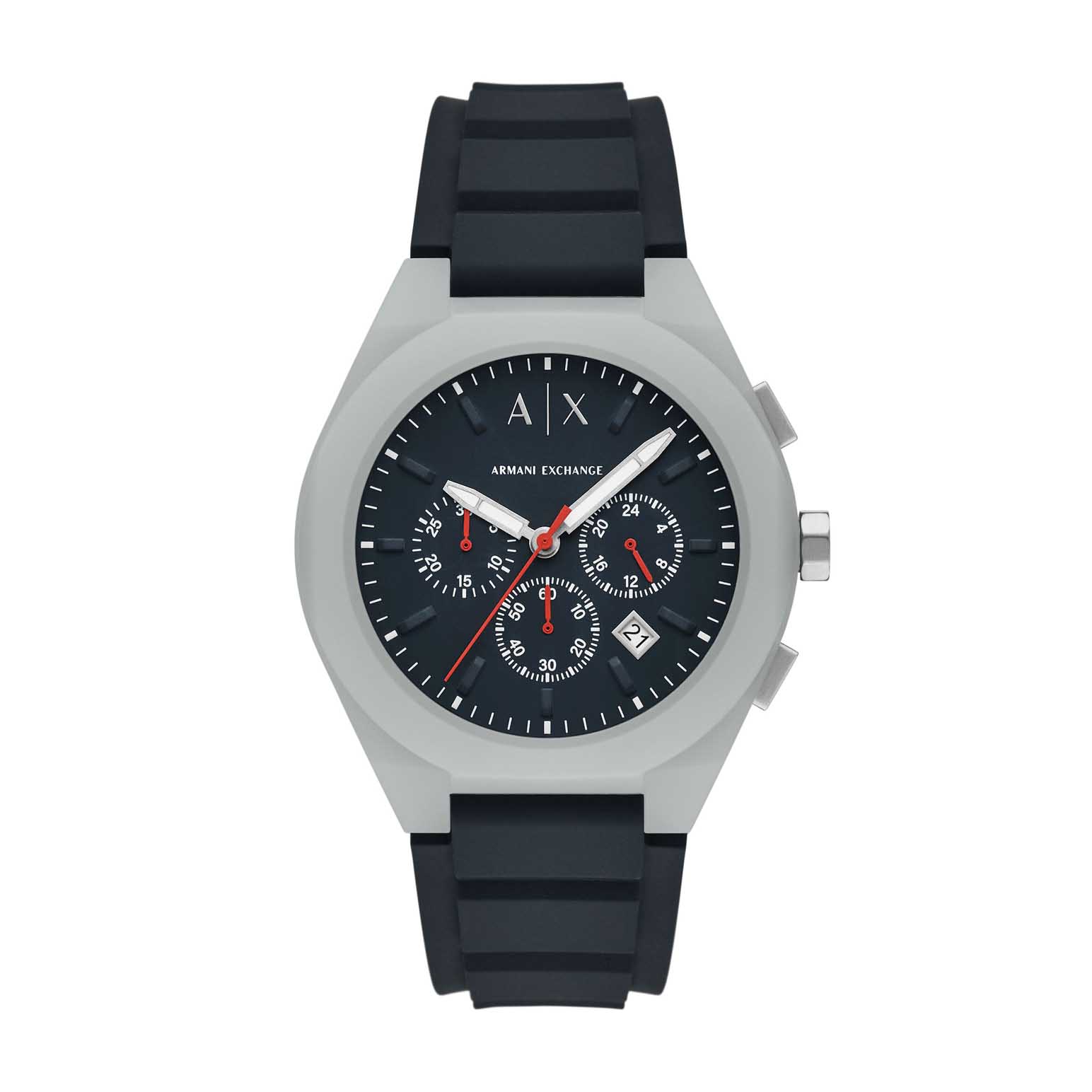 Armani Exchange Sync Chronograph Gray Silicone Watch AX4172