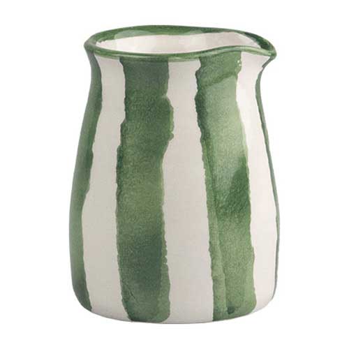 Selbrae House Small Ceramic Jug - Green Stripe
