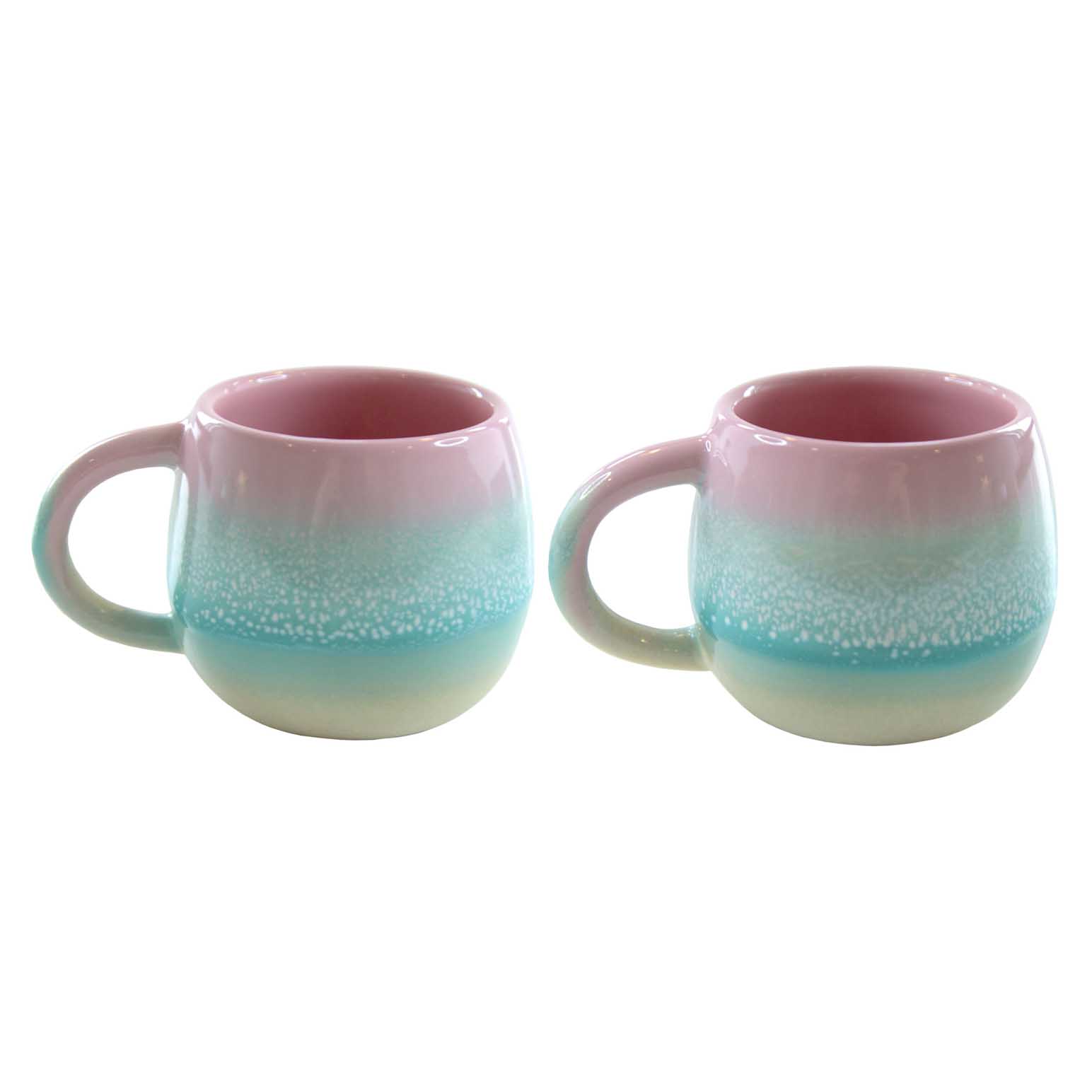 Sass & Belle Pastel Ombre Espresso Mugs Pink & Green - Set Of 2