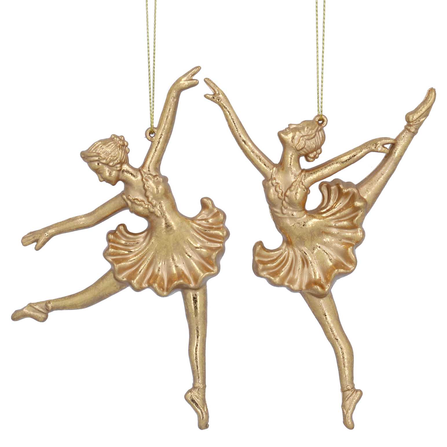 Gisela Graham Gold Resin Ballerina Decoration Assorted
