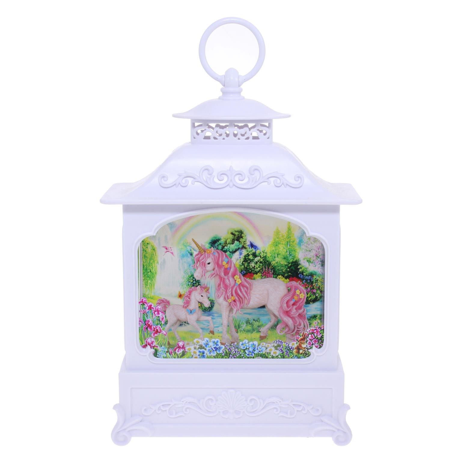 Cotton Candy Unicorn with Dark Background Lantern