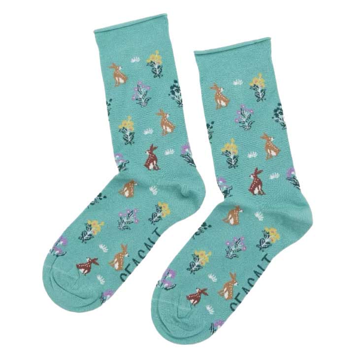 Seasalt Cornwall Womens Bamboo Arty Socks Burrow Tidal