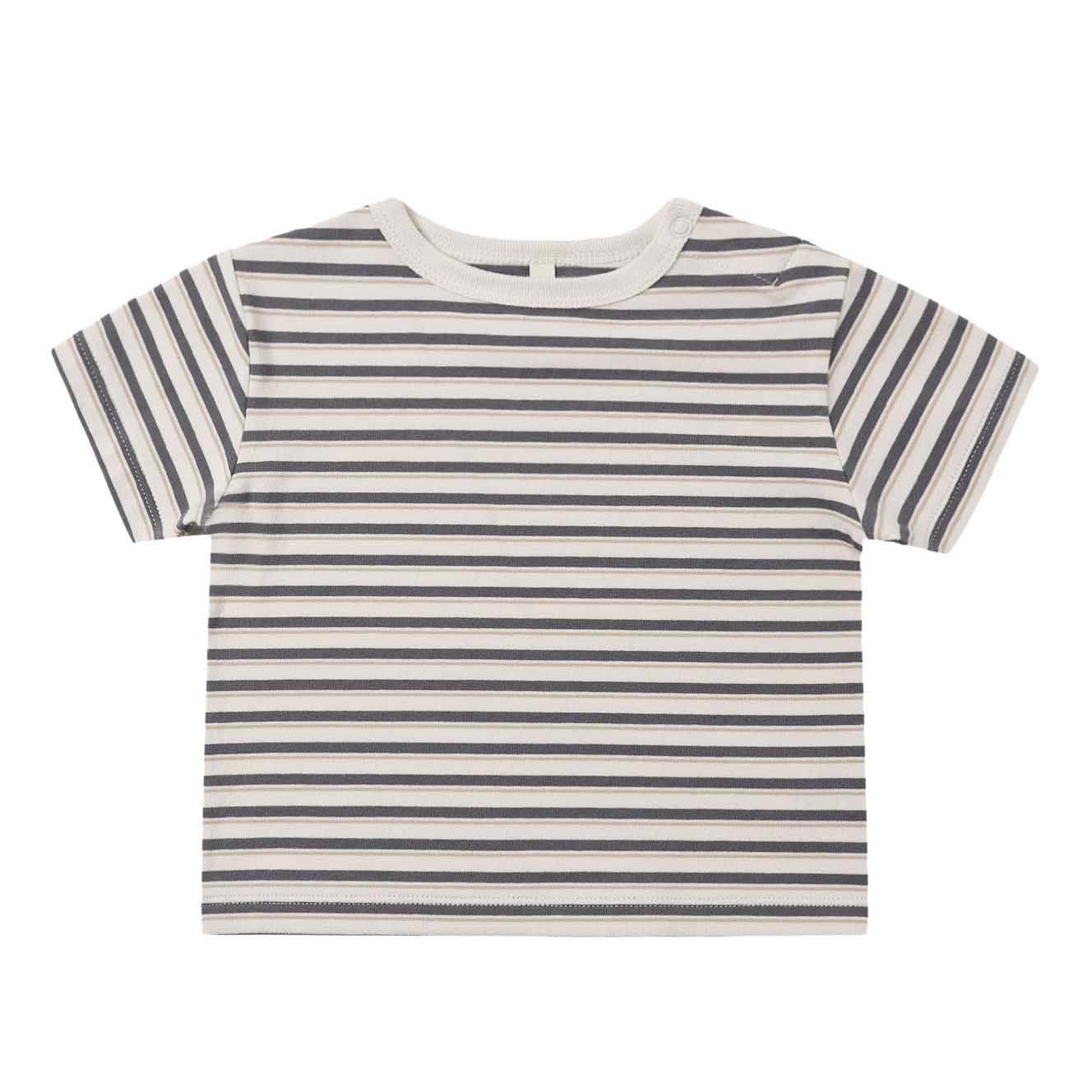Quincy Mae Boxy Tee Vintage Stripe 2-5Y
