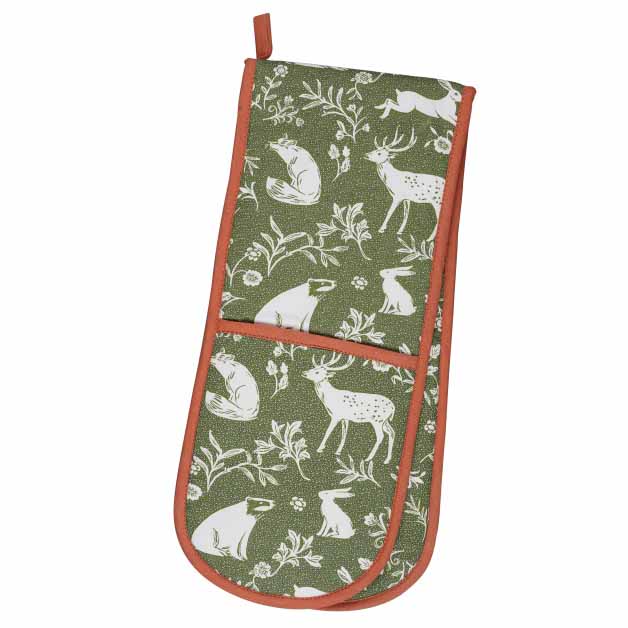 Ulster Weavers Forest Friends Sage Double Oven Glove