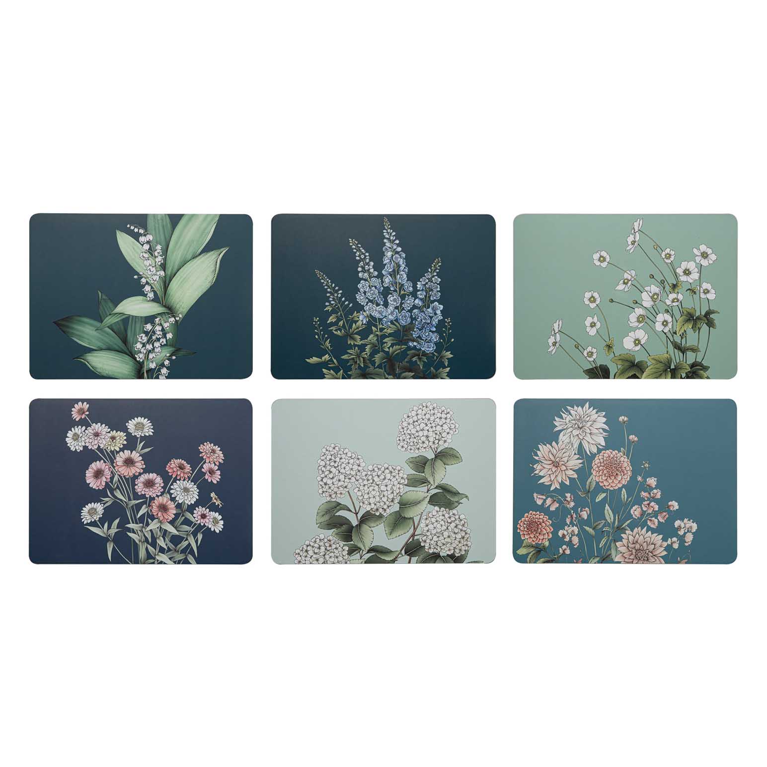 Ashdene Secret Garden Blue Placemats - 6 Pack