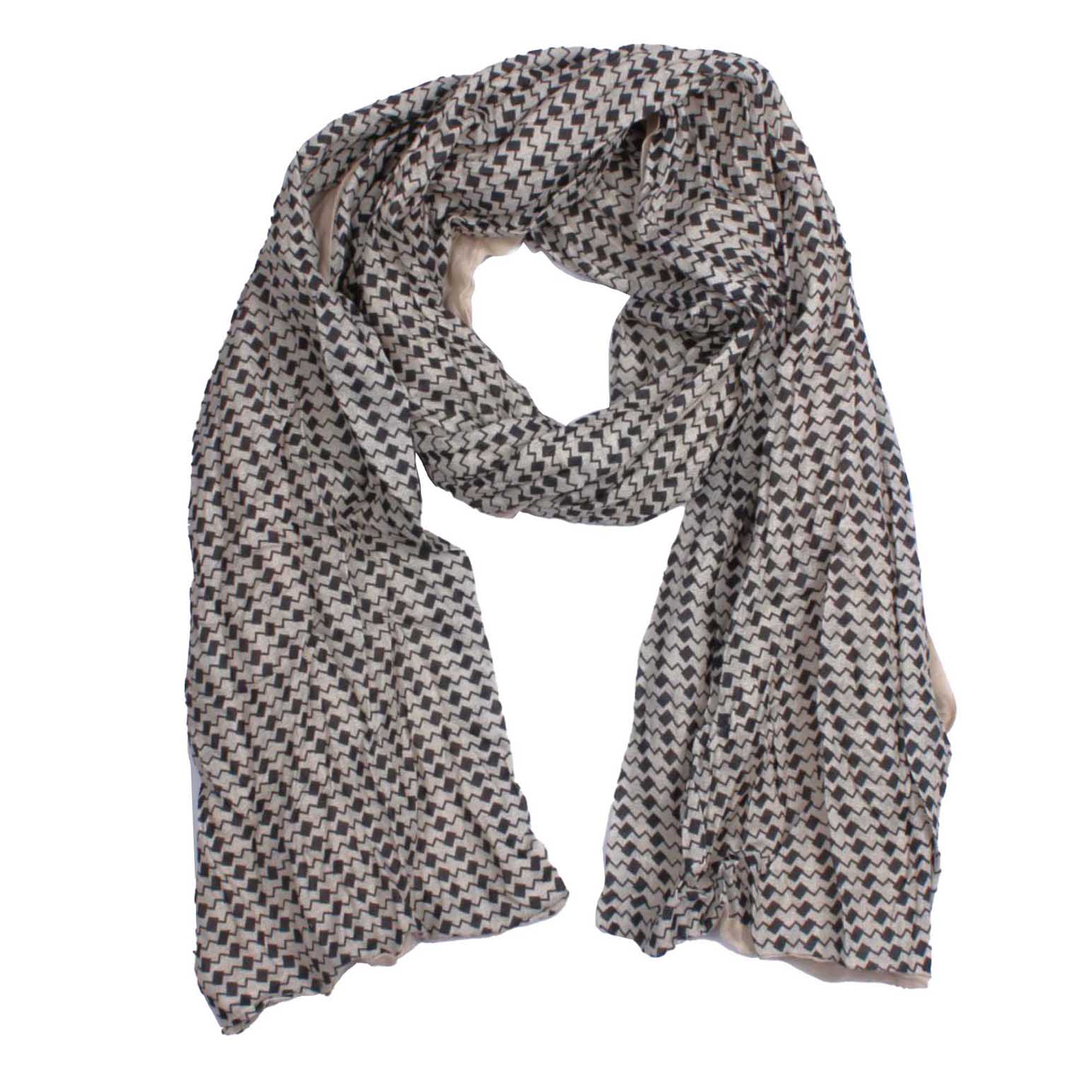 Alice & Lily Geo Print Crushed Reversible Scarf