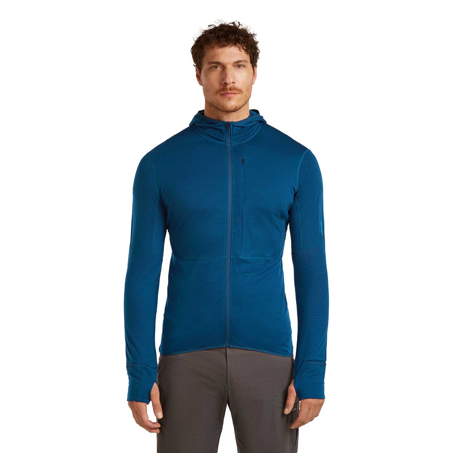 Icebreaker M Merino Blend 200 RealFleece Descender LS Zip Hoodie