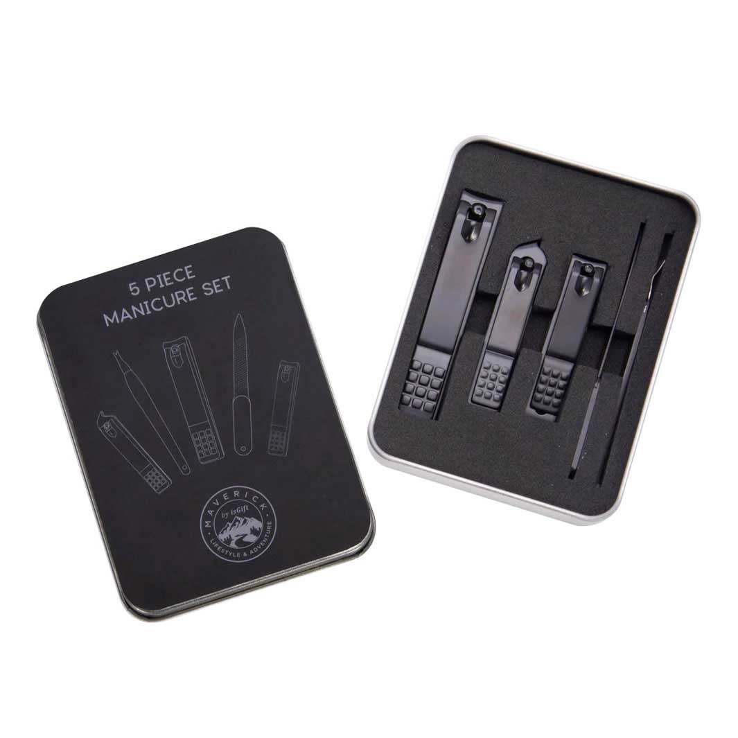 Maverick Black 5 Piece Manicure Set